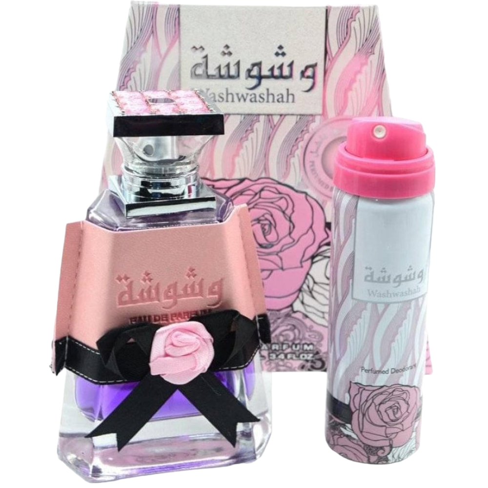 Lattafa Washwashah set parfum arabesc femei 100 ml + deo 50 ml