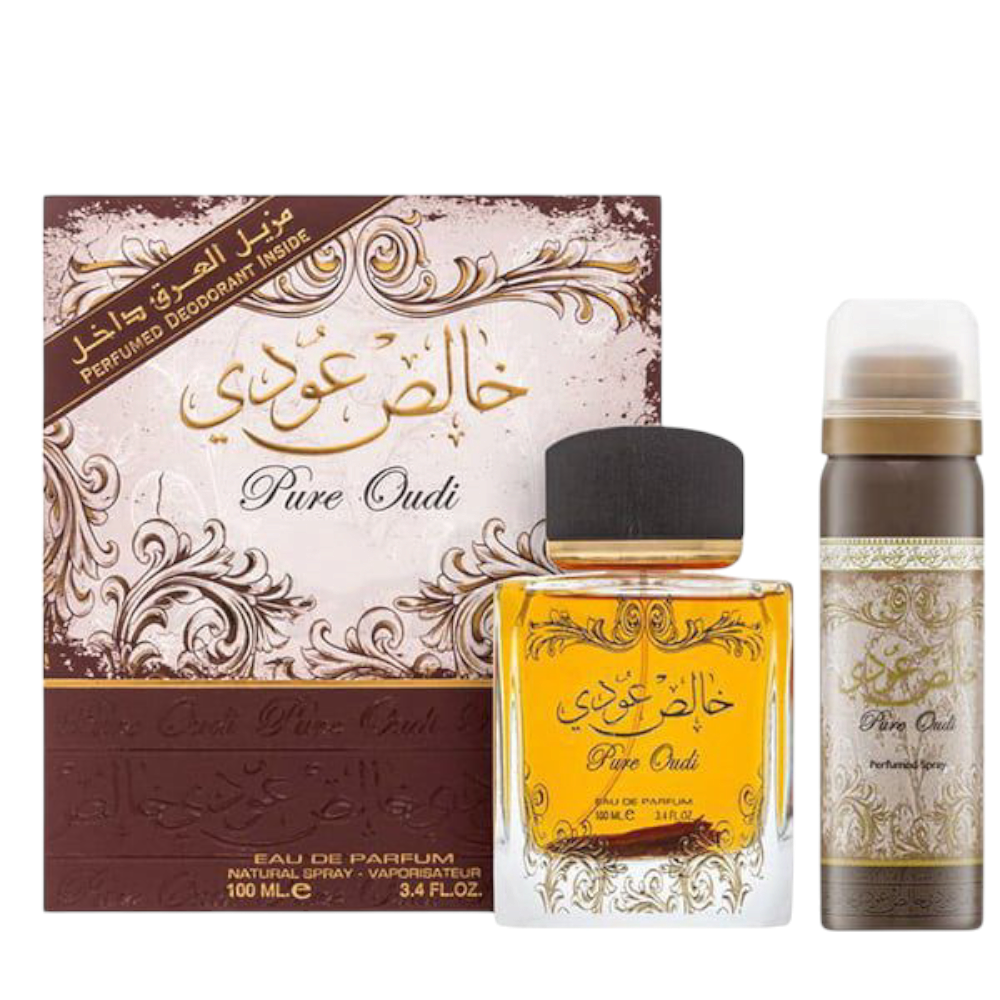 Lattafa Pure Oudi set parfum arabesc 100 ml + deo 50 ml