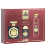 Lattafa Nebras – caseta cadou parfum arabesc dama 4 piese - imagine 4