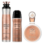 Lattafa Fakhar Femme set cadou parfum arabesc dama 3 piese