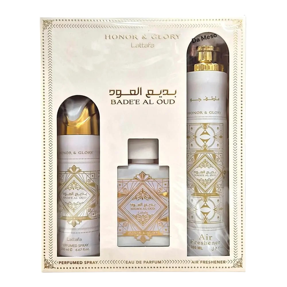 Lattafa Badee Al Oud Honor Glory set cadou 3 piese