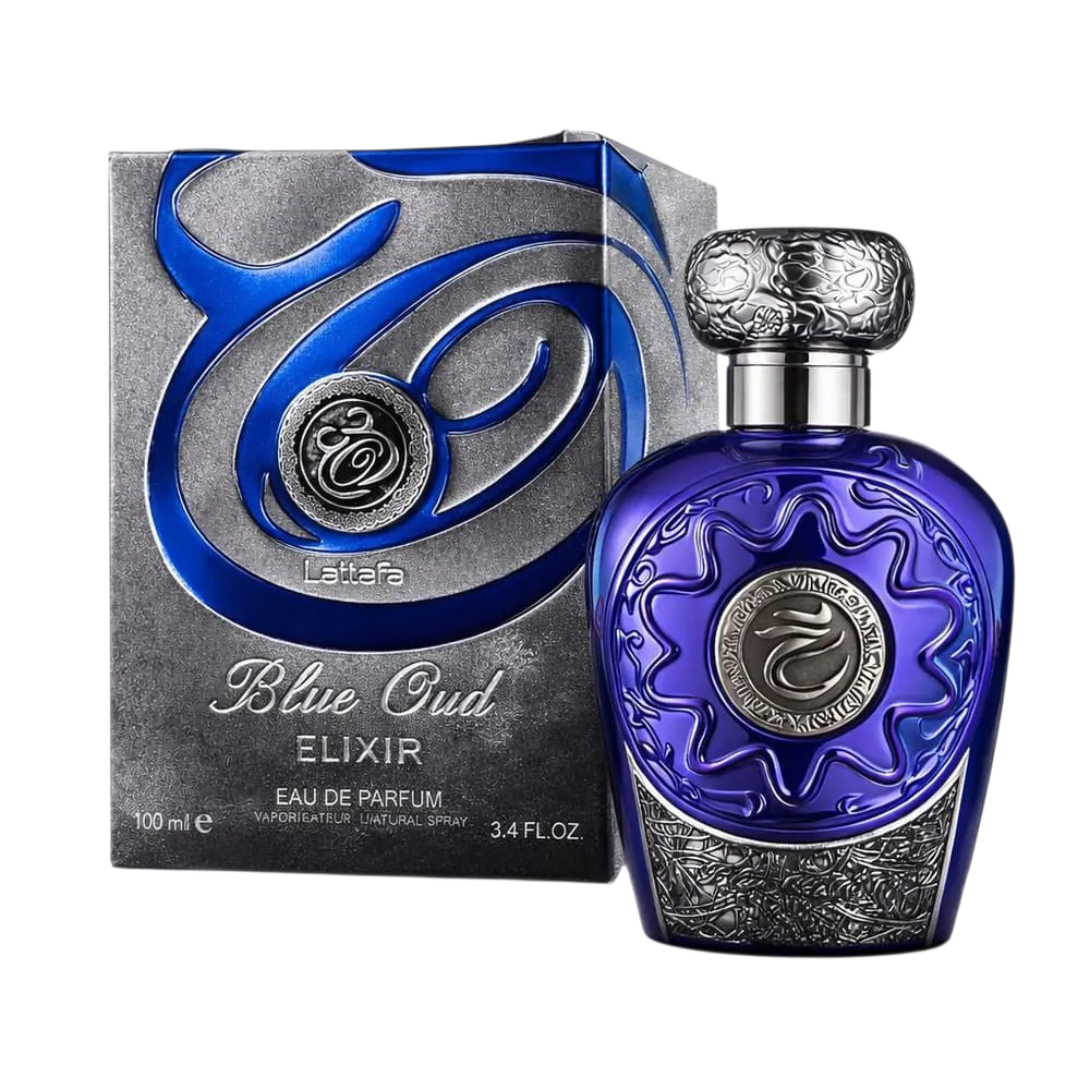 sticla Lattafa Blue Oud Elixir parfum barbati 100ml
